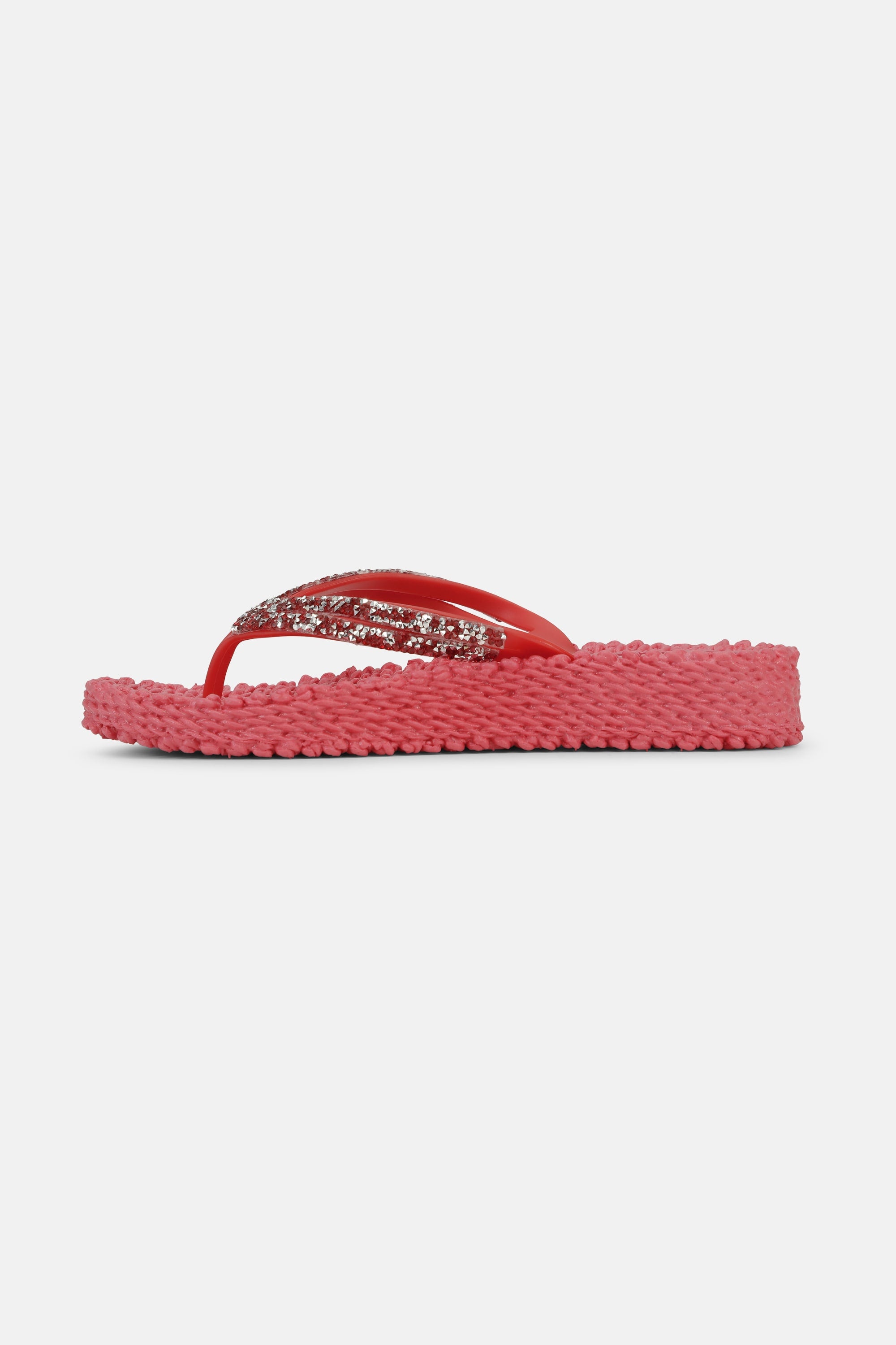 Plateau Flip-Flops Glitzersteine - Raspberry